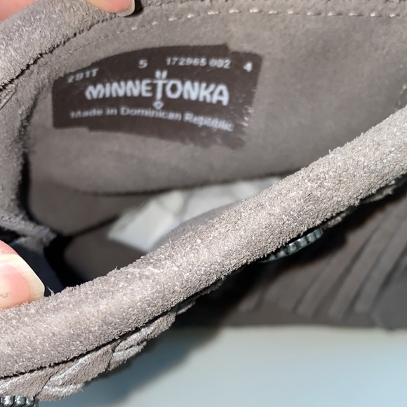 AUTH NIB MINNETONKA Hi-Top Back Zip Boot Grey - Picture 8 of 12